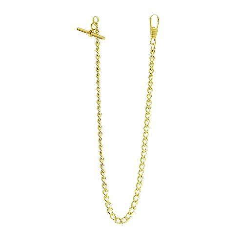 FOMIYES Taschenuhrkette Metall Lange Vintage T Bar Gürtelkette für Herren und Damen Geeignet für Jeans und Formelle Kleidung Gold von FOMIYES