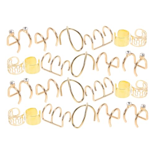 FOMIYES Teiliges Goldene Haarschmuck Ohrringe für Zöpfe Vielseitige Metall Ohrenclips Piercing DIY Haarringe und Braids Charms Haar und Ohrdekoration für Frauen von FOMIYES