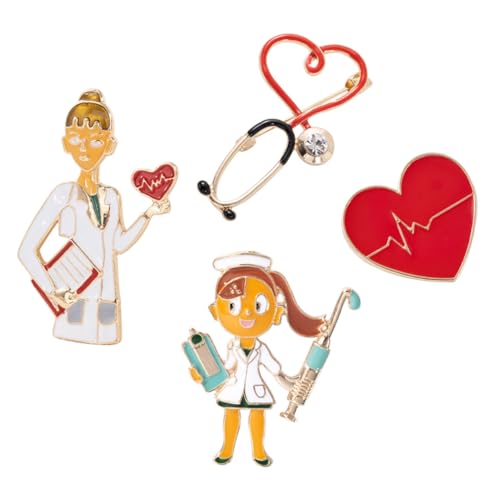 FOMIYES Teiliges Herzform Broschen mit Krankenschwester und Arztmotiven Kreative Medizinische Anstecknadeln aus Langlebigem Material Modisches Accessoire für Kleidung und Taschen für FOMIYES Teiliges Herzform Broschen mit Krankenschwester und Arztmotiven Kreative Medizinische Anstecknadeln aus Langlebigem Material Modisches Accessoire für Kleidung und Taschen für von FOMIYES