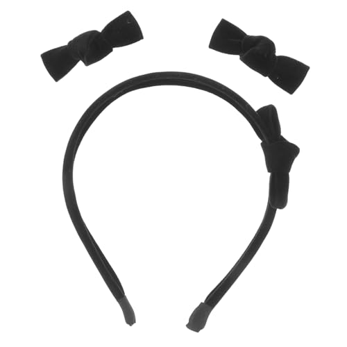 FOMIYES Samt-stirnbänder Mit Schleife Für Damen Samt-stirnbänder Für Mädchen Mit Knoten Süßes Haarband Mit Schleife Haar-accessoires Kopfbedeckung Haarband von FOMIYES