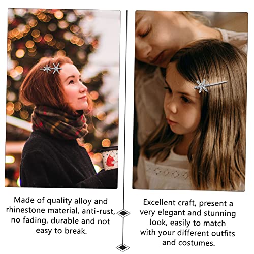 FOMIYES Teiliges Stern Haarspangen mit Glitzer Strasssteinen Dekorative Haarklammern für Damen Stern Haarnadeln für Party und Alltag Silberfarbener Haarschmuck für Verschiedene Frisuren von FOMIYES