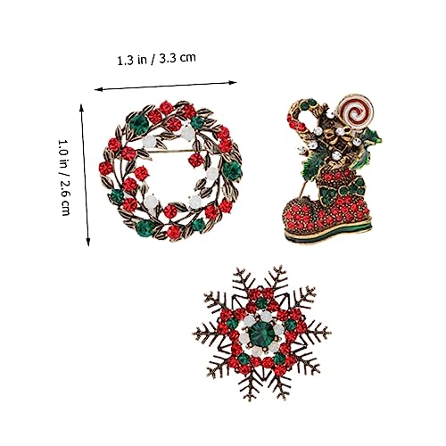 FOMIYES Teiliges Weihnachts Broschen Vintage Festtagsdesigns Schneemann Christbaum Schneeflocke Festliche Kostüm Accessoires für Damen Weihnachten von FOMIYES
