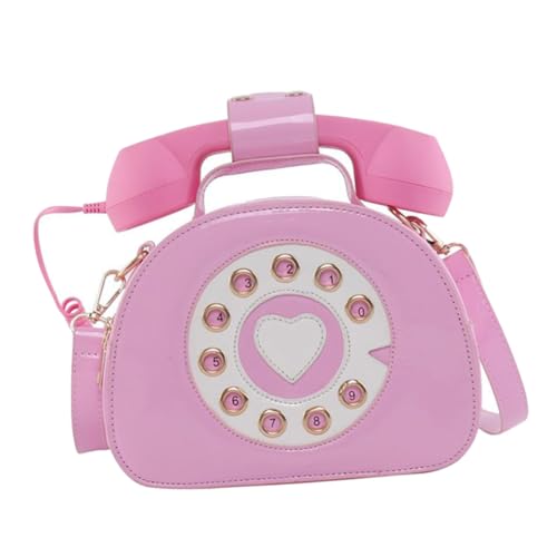 FOMIYES Telefonförmige Umhängetasche Damen Leichte Handtasche mit Praktischem Stauraum für Shopping Reisen Picknick Freizeit Rosa Kreatives Design von FOMIYES