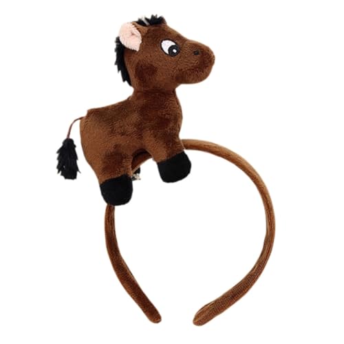 FOMIYES Tier Stirnband Süßes Pferdehaarband 2026 Neujahrs Kopfbedeckung Süßer Plüsch Haarreif Für Erwachsene Kleinkinder Cosplay Kostüm Make Up Gesicht Waschen Frauenparty von FOMIYES