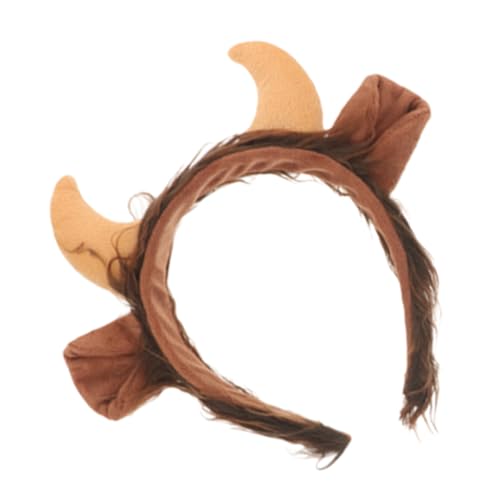 FOMIYES Tierisches Stirnband mit Kuhhörnern Lustiges Kostümzubehör für Erwachsene für Partys Halloween und Fotoshootings mit Bequemer und Verspieltem Design von FOMIYES