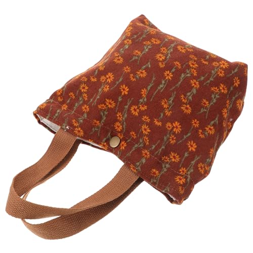 FOMIYES Tote Bag Damen Cord Handtasche mit Blumenmuster Weiche und Strapazierfähige Stofftasche mit Großem Stauraum für Einkäufe Freizeit und Schule Design für Schnellen Zugriff von FOMIYES