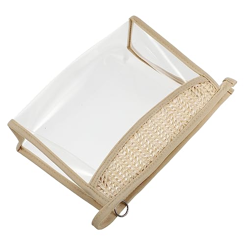 FOMIYES Tragbare Kosmetiktasche aus Mesh Netzstoff wasserdichte Kulturtasche mit Reißverschluss Vielseitige Toiletten und Reiseaufbewahrungstasche in Khaki Kompakt und Modisch für Damen von FOMIYES