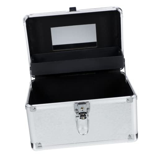 FOMIYES Tragbarer Kosmetikkoffer mit Großem Fassungsvermögen Multifunktionale Aufbewahrungsbox für Make Up Werkzeugset Organizer Praktischer Handgriff Langlebig und Robust von FOMIYES