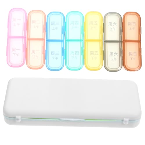 FOMIYES Tragbarer Medikamentenkoffer Aus Robustem Pp-Material Medikamenten-Organizer Mit Großer Kapazität Für Den Täglichen Gebrauch Medikamentenhalter Für Unterwegs von FOMIYES