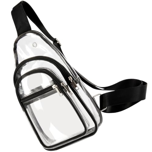 FOMIYES Transparente Brusttasche wasserdichte Tragbare Umhängetasche für Damen und Herren für Sport Reisen Festivals und Alltag Klein Leicht Robust und Praktisch von FOMIYES