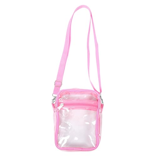 FOMIYES Transparente Crossbody Tasche Damen PVC Mikron Klein Leicht Reise Umhängetasche mit Reißverschluss für Alltag Shopping Sport von FOMIYES
