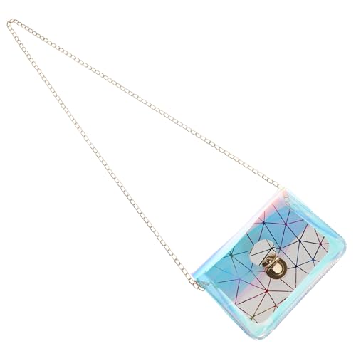 FOMIYES Transparente Jelly Chain Bag Damen Umhängetasche aus PVC Leichte Crossbody Schultertasche in Modisch Vielseitig für Alltag Party Shopping und Reisen Geeignet von FOMIYES