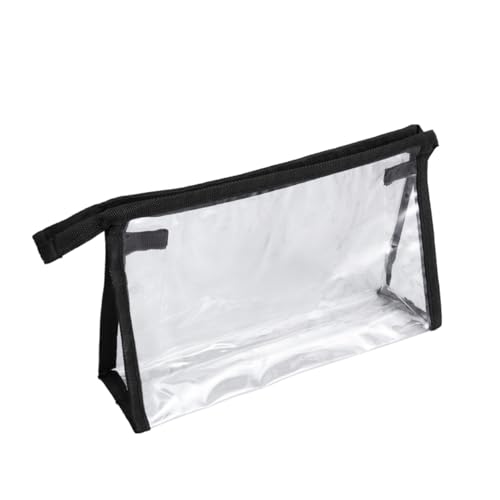FOMIYES Transparente Kosmetiktasche Damen Klein Tragbar Reise Make Up Organizer mit Reißverschluss für Camping Business Urlaub Schwarz von FOMIYES