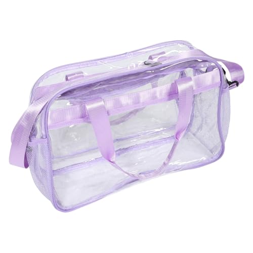 FOMIYES Transparente Handtasche Aus PVC Mit Großem Fassungsvermögen Stabilen Griffen Für Reisen Fitnessstudio Und Arbeit Als Umhängetasche Oder Sporttasche von FOMIYES