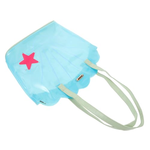 FOMIYES Transparente Wasserdichte Strandtasche mit Muschelform Große Kapazität Modische Schultertasche für Damen für Sommer Pool und Strandurlaub von FOMIYES
