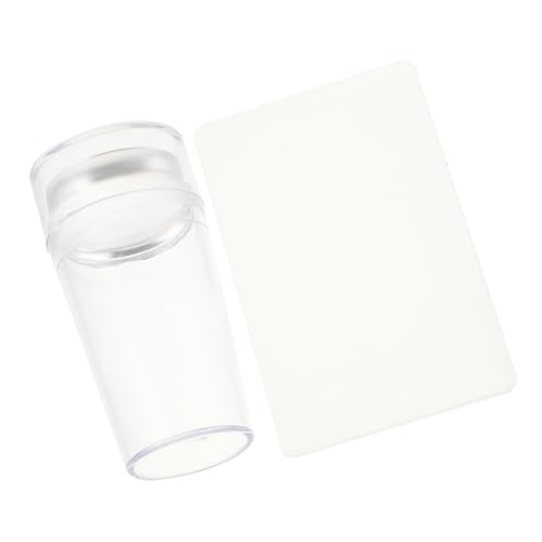 FOMIYES Transparentes Nagelstempel Set mit Elastischem Stempel und Dünnem Schaber Langlebiges DIY Maniküre Werkzeug für French Nails und Präzises Nail Art Design Klarer Nagellack Stamper von FOMIYES