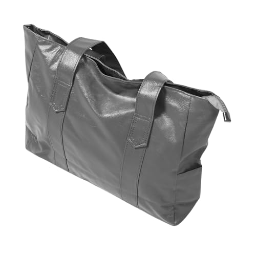 FOMIYES Trendige Einkaufstaschen weiche PU -Ledertasche Gefälschte Lederhandtasche Faux Geldbeutel Weiche PU -Tasche Faux Ledertasche Frauen lässige Kunstledertasche Grau von FOMIYES