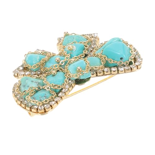 FOMIYES Türkise Schleifenbrosche Damen Anstecknadel Modischer Schmuck mit Fein Gearbeiteter Verzierung für Hemd Kleid Pullover Hut Rucksack Vielseitiges Modeabzeichen von FOMIYES