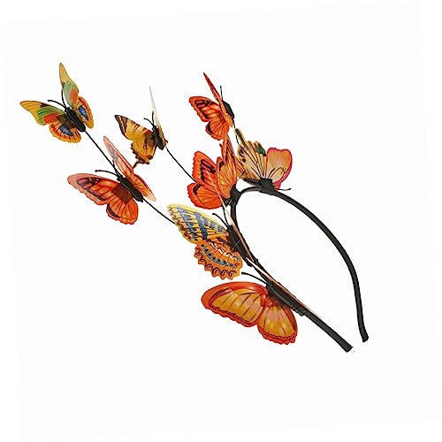 FOMIYES Derby-stirnband Schmetterlinge Haarspangen Butterfly Fascinator Hat Derby Stirnband Butterfly-antennen-stirnband Schmetterlings-stirnband Für Frauen Halloween Braut Das Foto von FOMIYES