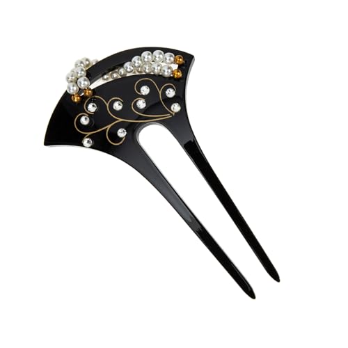 FOMIYES U-förmige Haarnadel Erstkommunion Kopfschmuck Für Mädchen Funkelnd Haarnadel in U-form Hochzeitshaarschmuck Für Bräute Haarschmuck Für Mädchen Brautjungfer Haarnadeln Acryl Black von FOMIYES