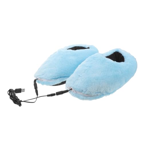 FOMIYES USB Beheizbare Hausschuhe für Damen und Herren Elektrische Fußwärmer mit Schnellem Aufheizen Weiches Innenfutter Waschbare Warme Winter Slipper für Zuhause Büro Schlafsaal von FOMIYES