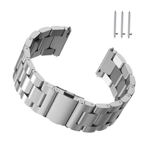 FOMIYES Uhrenarmband Robust Ersatzband Kompatibel Hochwertiges Metall Armband Silber Komfortabel Ergonomisch Langlebig von FOMIYES