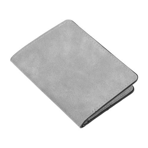 FOMIYES Ultrathin Mini Geldbörse für Frauen Kreditkartenetui mit Mehreren Fächern Kompakte Organizer für Führerschein und Ausweise Hellgrau von FOMIYES