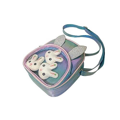 FOMIYES Junge Mädchen Umhängetasche Mit Cartoon Kaninchen Muster Schicke Schultertasche Aus Strapazierfähigem Pu-Material Aufbewahrungstasche Für Kleine Gegenstände von FOMIYES