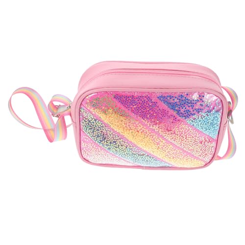 FOMIYES Cartoon-umhängetasche Für Kleine Mädchen Glitzer-Pailletten-Design Rechteckige Junge Mädchen-geldbörse Meerjungfrau-partygeschenk Schulranzen-Alternative Für Kleinkinder von FOMIYES