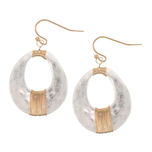 FOMIYES Unregelmäßige Mattierte Hoops Retro Stil Boho Hollow Metall Ohrschmuck für Alltag und Party von FOMIYES