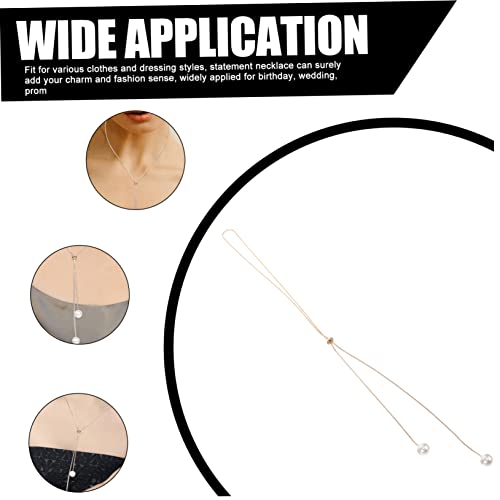 FOMIYES Verstellbare Damen Halskette mit Perlen Leichte Schmuckkette Elegantes Schlichtes Design Vielseitig Kombinierbar für Familie und Freundinnen FOMIYES Verstellbare Damen Halskette mit Perlen Leichte Schmuckkette Elegantes Schlichtes Design Vielseitig Kombinierbar für Familie und Freundinnen von FOMIYES