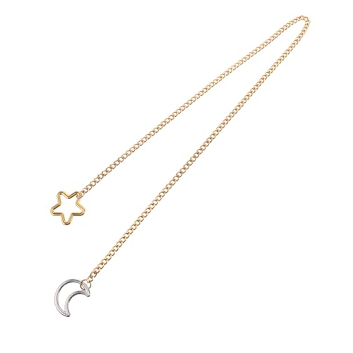 FOMIYES Verstellbare Punk Gothic Halskette mit Goldenem Mond und Stern Y Förmige Statement Kette für Frauen und Mädchen Robustes Glänzend Verstellbar für Partys und Rock Events von FOMIYES