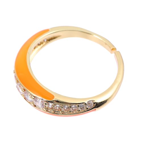 FOMIYES Verstellbarer Damenring Kupfer Plattiert Modisch Einstellbar Eleganter Fingerring für Alltag und Party von FOMIYES