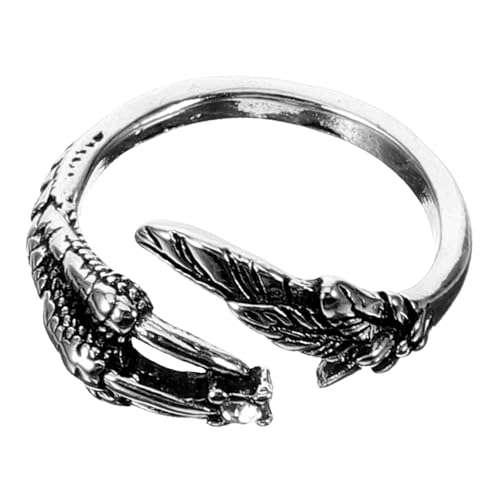 FOMIYES Verstellbarer Drachenkrallenring für Damen Herren Punk Inspirierter Fingerring Einzigartige Vintage Schmuckdekoration Leicht Langlebig für Styles Hip Hop Fashion von FOMIYES