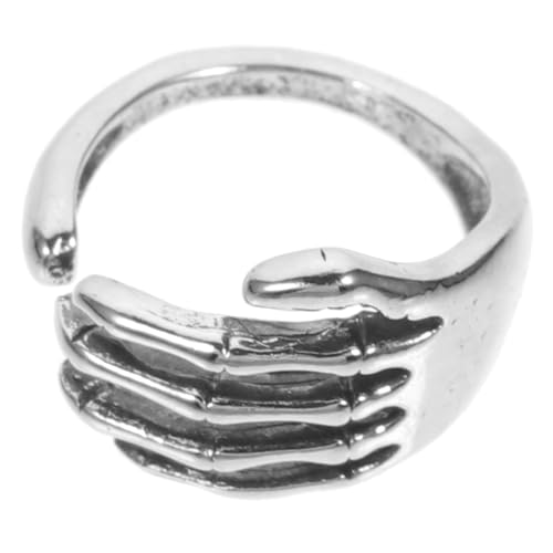 FOMIYES Verstellbarer Gothic Skull Hand Ring für Damen und Herren Modisches Schmuckstück mit Einzigartigem Krallen Design für Party Alltag und Streetstyle von FOMIYES