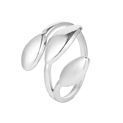 FOMIYES Verstellbarer Offener Blätterring Damen Modisch Schlicht Elegant Schmuck für Alltag Party Hochzeit Cocktail von FOMIYES