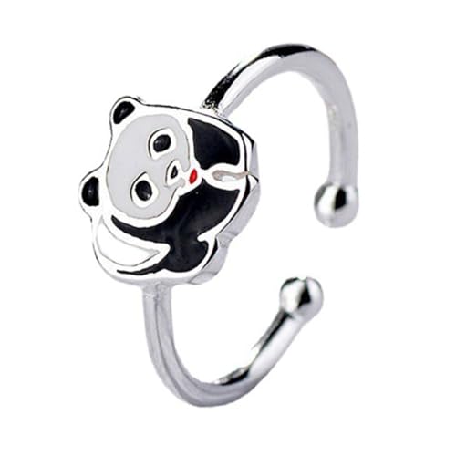 FOMIYES Verstellbarer Offener Panda ring aus Hochwertigem Süßes Minimalistisches Damen schmuckstück für Alltag Party Halloween und Festliche Anlässe Stilvolle Geschenkidee für Mädchen von FOMIYES