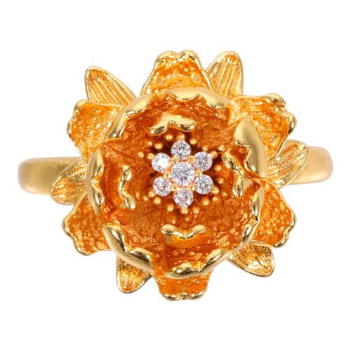 FOMIYES Verstellbarer Offener Vintage Ring Antikes Schmuckstück im Chinesischen Stil Robuste Kupferverarbeitung als Sammlerstück von FOMIYES