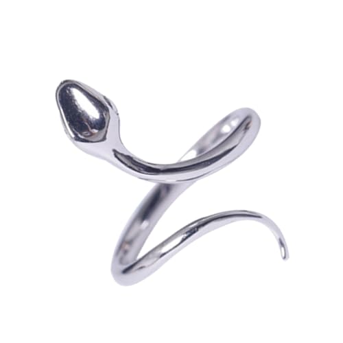 FOMIYES Verstellbarer Schlangenring aus Hochwertigem Sterling Silber Modischer Unisex Fingerring mit Kreativem Schlangenmotiv Leicht und Langlebig für Damen und Herren Alltagsschmuck von FOMIYES