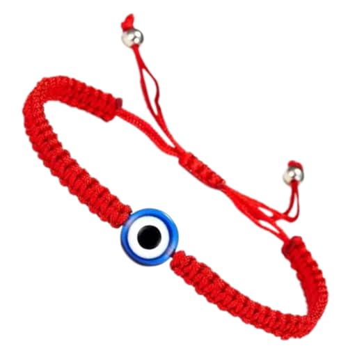 FOMIYES Verstellbares Evil Eye Armband Handgefertigtes Rotes Seil Geflochtenes Schutzarmband für Damen und Herren Alltag Party Schmuck Accessoire von FOMIYES