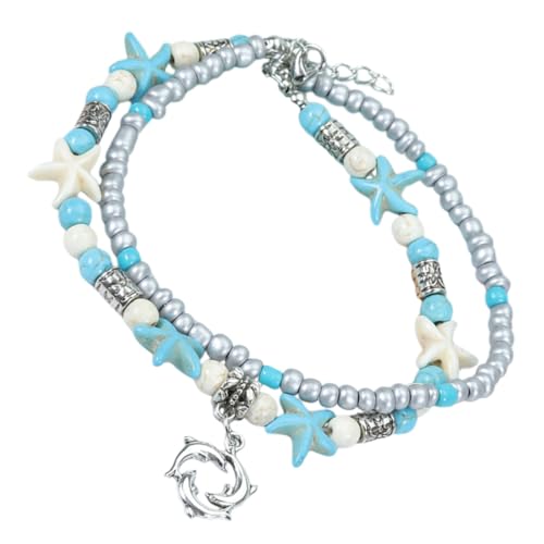 FOMIYES Verstellbares Fußkettchen Damen mit Meeres Themen Design Muschel Schmuck Strand Schmuck für Sommerurlaub und Alltag von FOMIYES