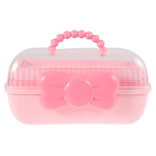 FOMIYES Schmuckschatulle Mit Aufbewahrung Für Haarspangen – 3-lagige Box Für Mädchen – Organizer Für Haarschmuck – Tragbar von FOMIYES