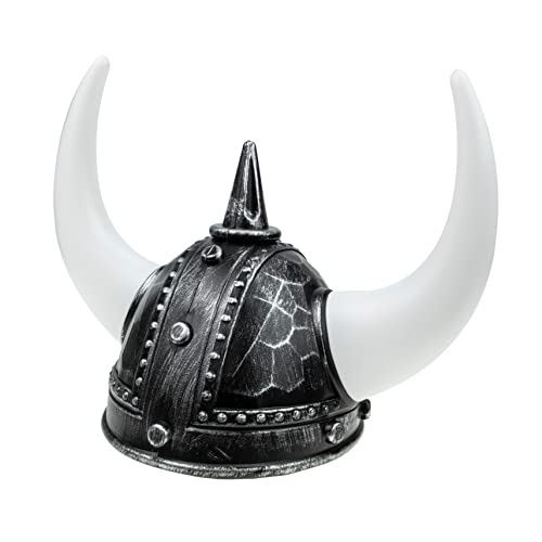 FOMIYES Viking Horn Helm Silber Masquerade Kostüm Ornament Leichtes Accessoire Für Mittelalterliche Feste Karneval Nordic Deko von FOMIYES