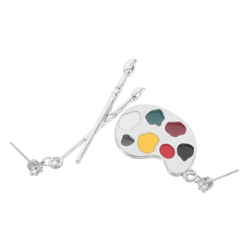 FOMIYES Vintage Asymmetrische Ohrhänger Damen Kunstlack Pinsel Design Alloy Ohrschmuck Modisch Statement Schmuck für Festivals und Kreative Outfits von FOMIYES