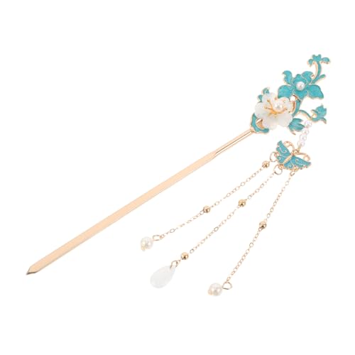 FOMIYES Vintage Chinesische Haarstäbchen mit Lebendigem Emaille Blumenmotiv Leichtes Metall Handgefertigtes Haarschmuck Accessoire für Frauen und Mädchen Passend zu Hanfu und von FOMIYES