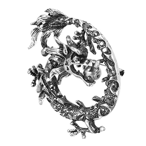 FOMIYES Vintage Drachenbrosche Exklusives Ansteckpin für Anzüge Kleidung Hüte Accessoire für Herren zu Weihnachten oder Hochzeit von FOMIYES