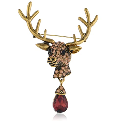 FOMIYES Vintage Elk Brosche Dekorative Pin Für Anzüge Jacken Pullover Retro Design Für Frauen Männer Langlebige Farben Verarbeitung Einfach von FOMIYES