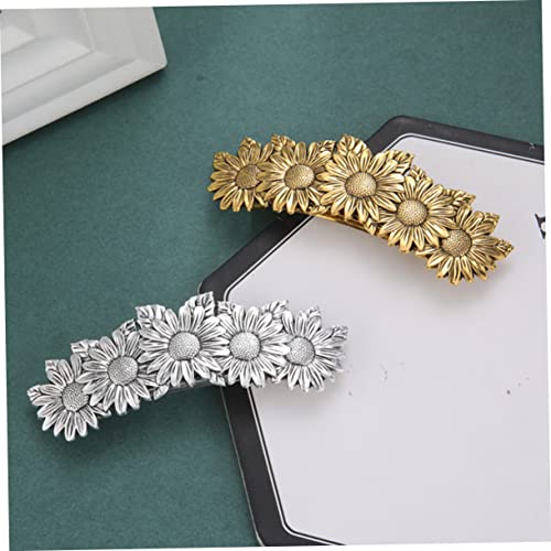 FOMIYES Vintage Haarklammer Sonnenblume aus Legierung Leichte Robuste Haarspange für Damen Modischer Haarschmuck Geeignet für Dickes und Dünnes Haar Federndes Design Vielseitig Einsetzbar von FOMIYES