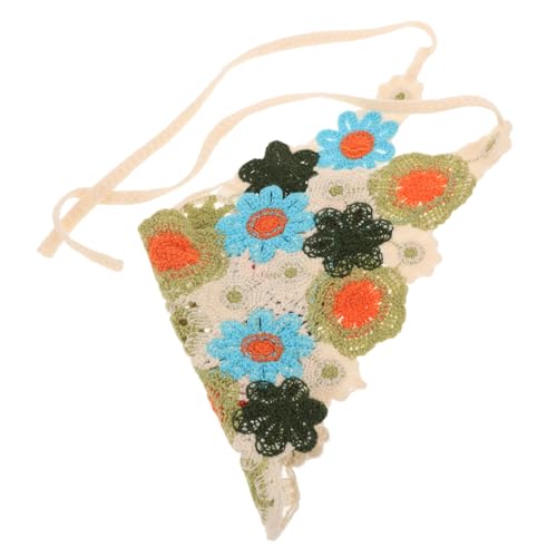FOMIYES Vintage Häkel Bandana Stirnband für Damen Dreieckiges Haartuch Hochwertiger Atmungsaktives Modisches Haaraccessoire für Alltag Yoga und Outdoor Aktivitäten Vielseitig Tragbar von FOMIYES
