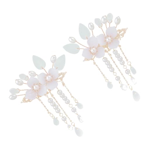 FOMIYES Vintage Hanfu Haarspangen mit Quasten Stilvolle Blumen haarclips für Damen Leichter Langlebiger Retro haarschmuck für Traditionelle und Festliche Frisuren von FOMIYES
